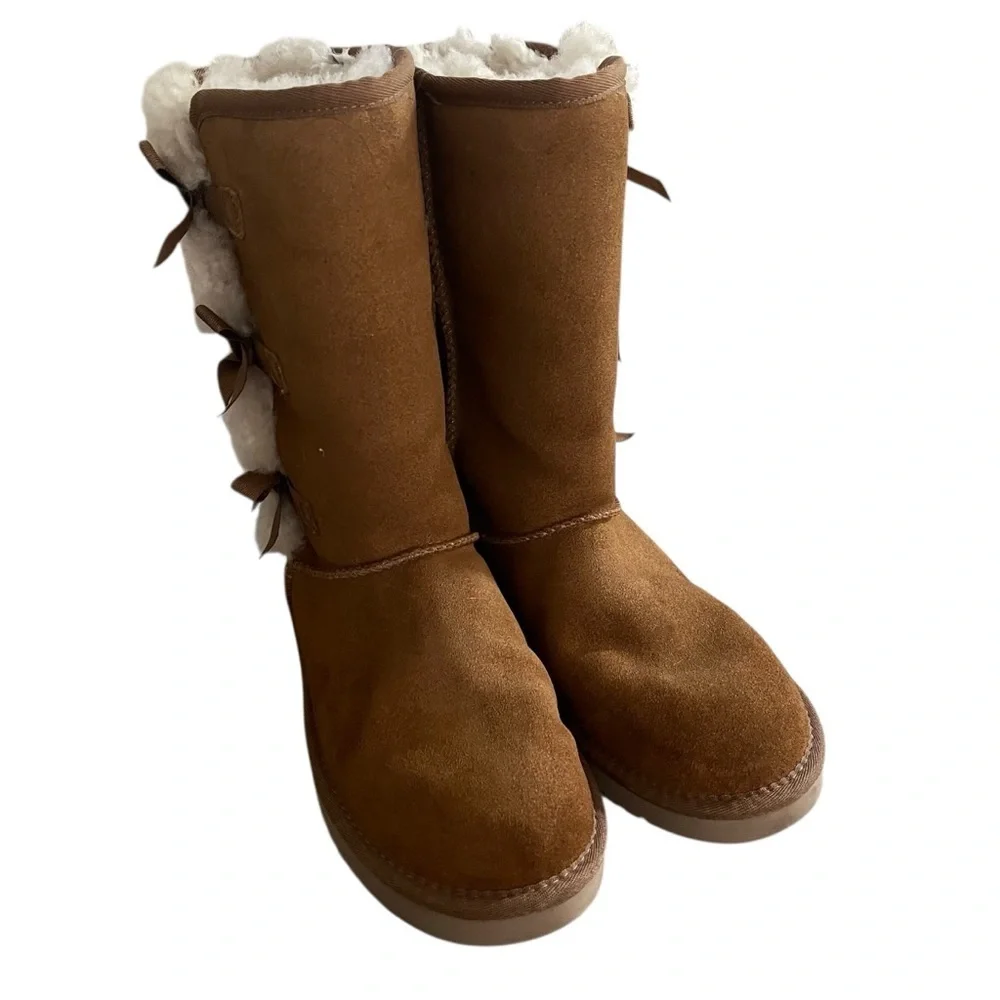 Koolaburra by UGG Victoria Tall Brown Winter Boots with Plush Lining Women Size